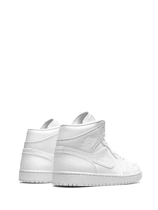 “Triple White 1 Mid Sneaker