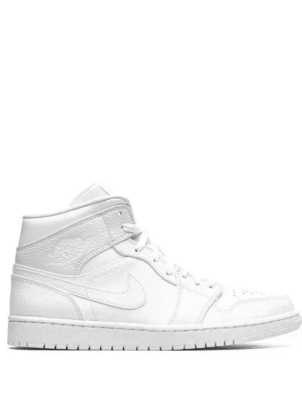 “Triple White 1 Mid Sneaker